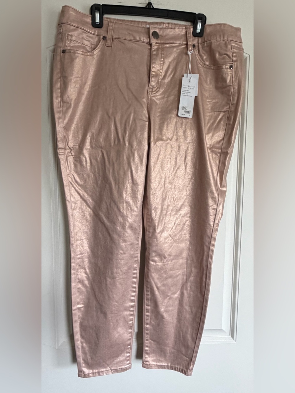 Lane Bryant Metallic Rose Skinny Pants